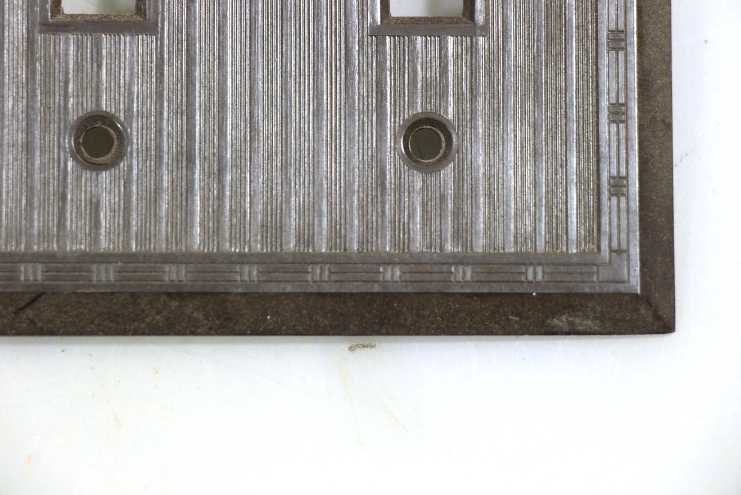 Vintage Brown Bakelite 6 Gang Switch Light Cover 4 Vintage Brown Bakelite 6 Gang Switch Light Cover - Image 2