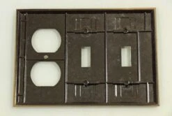 Brown Plastic Gang Switch & Electrical Outlet Plug Combo Switch Plate Cover 5 Brown Plastic Gang Switch & Electrical Outlet Plug Combo Switch Plate Cover -OGT Sale Store lighting electrical hardware l212169