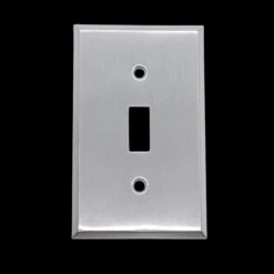 New Brushed Steel Brass Toggle Switch Cover Wall Plate