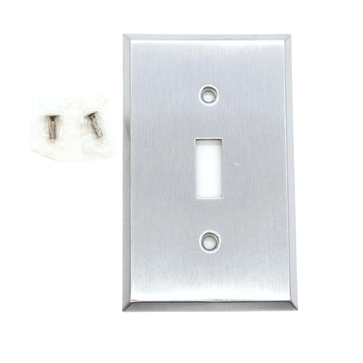 New Brushed Steel Brass Toggle Switch Cover Wall Plate 4 New Brushed Steel Brass Toggle Switch Cover Wall Plate - Image 2