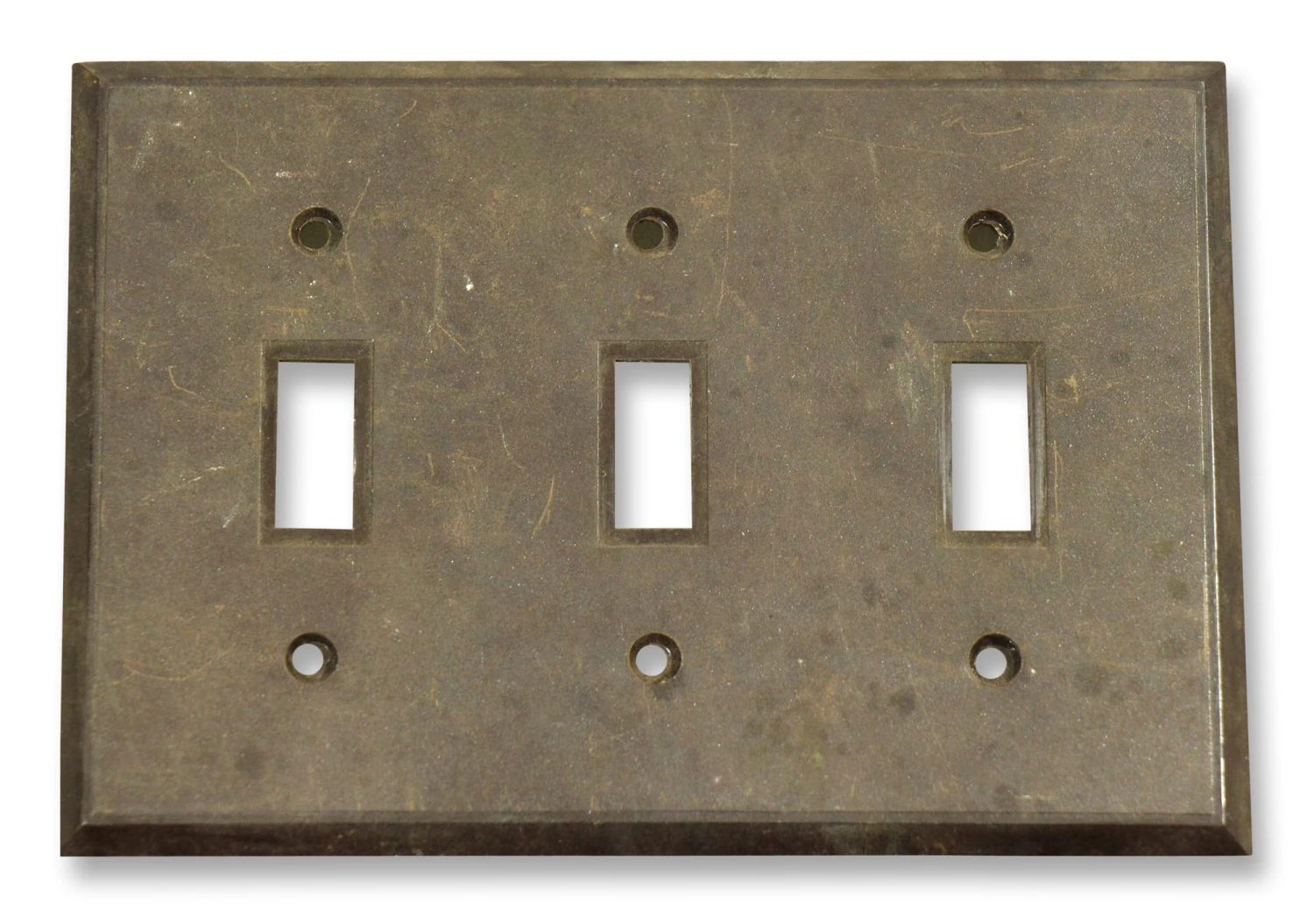 Vintage Brown Plastic Triple Light Switch Plate Cover 3 Vintage Brown Plastic Triple Light Switch Plate Cover