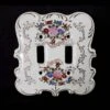 Vintage Floral Porcelain Wall Plate For Double Gang Light Switch 1 Vintage Floral Porcelain Wall Plate For Double Gang Light Switch -OGT Sale Store lighting electrical hardware vintage floral porcelain wall plate for double gang light switch q281879