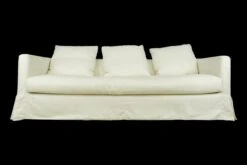 Contemporary White Linen Maxalto Italian Simpliciter F Sofa