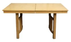 Expandable Wood Table With Two Leaves
