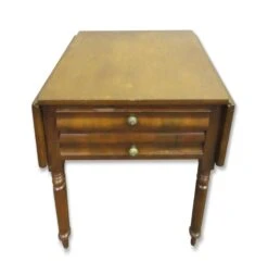 Traditional Walnut 2 Drawers 2 Top Extensions End Table 13 Traditional Walnut 2 Drawers 2 Top Extensions End Table -OGT Sale Store living room for sale m220341