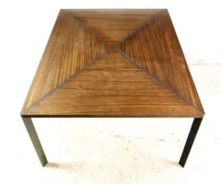 Vintage Modern 42.25 In. Rosewood Steel Coffee Table 13 Vintage Modern 42.25 In. Rosewood Steel Coffee Table -OGT Sale Store living room for sale q279882