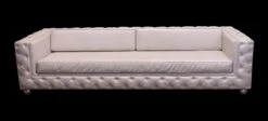 Light Beige Vinyl Sofa