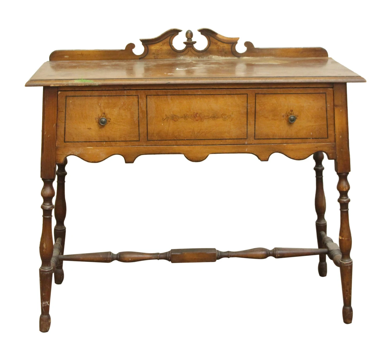 Antique Traditional 4 Ft. Wood Console Table 4 Antique Traditional 4 Ft. Wood Console Table - Image 2