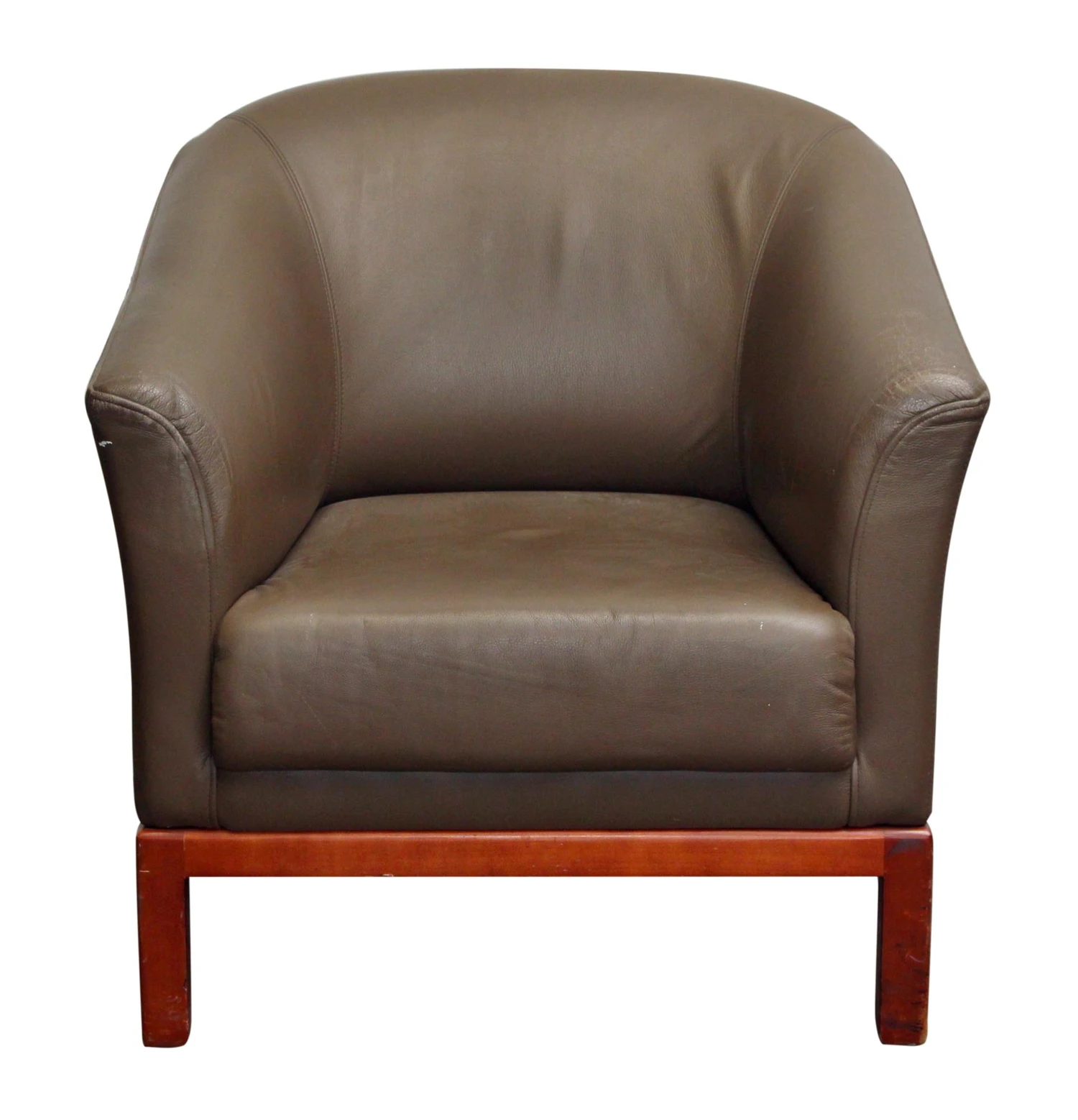 Tan Leather Arm Chair 4 Tan Leather Arm Chair - Image 2