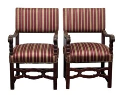 Pair Of Striped Chairs