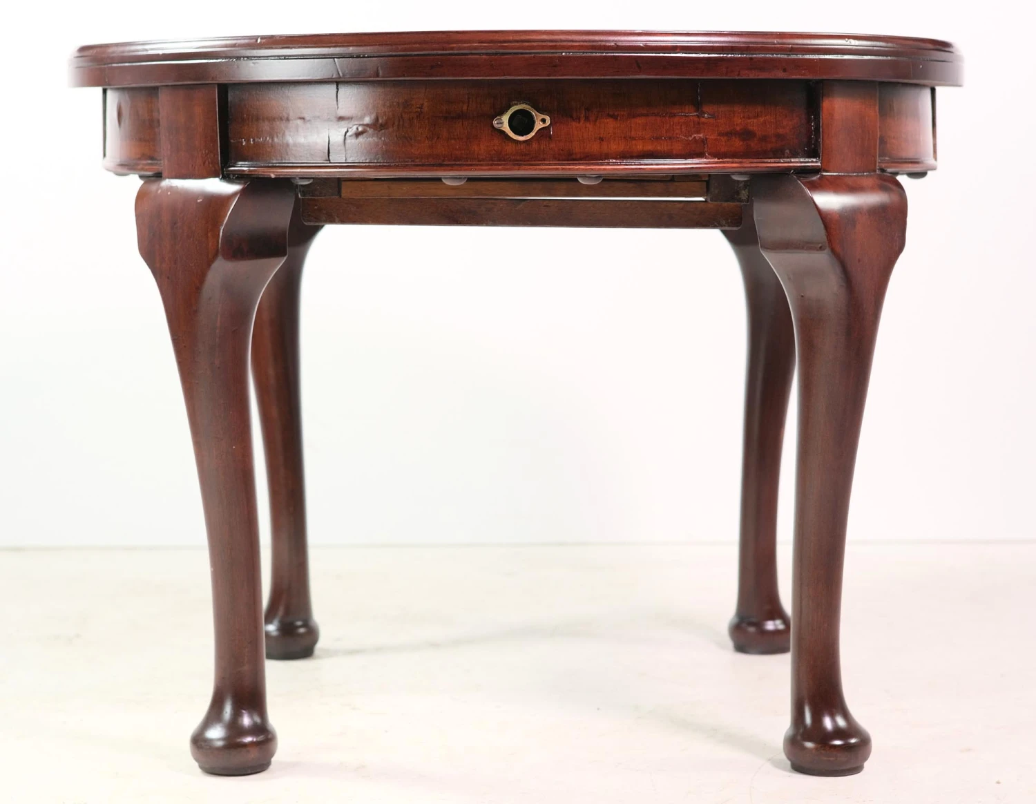 Vintage 35 In. Round Mahogany Side Accent Table 4 Vintage 35 In. Round Mahogany Side Accent Table - Image 2