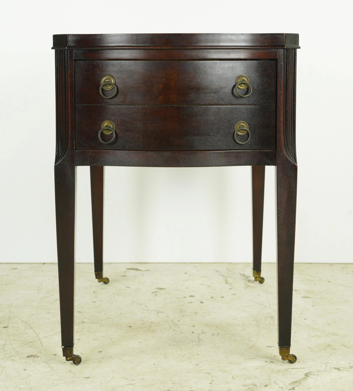 Pair Of Hepplewhite Mahogany & Leather End Tables 4 Pair Of Hepplewhite Mahogany & Leather End Tables - Image 2