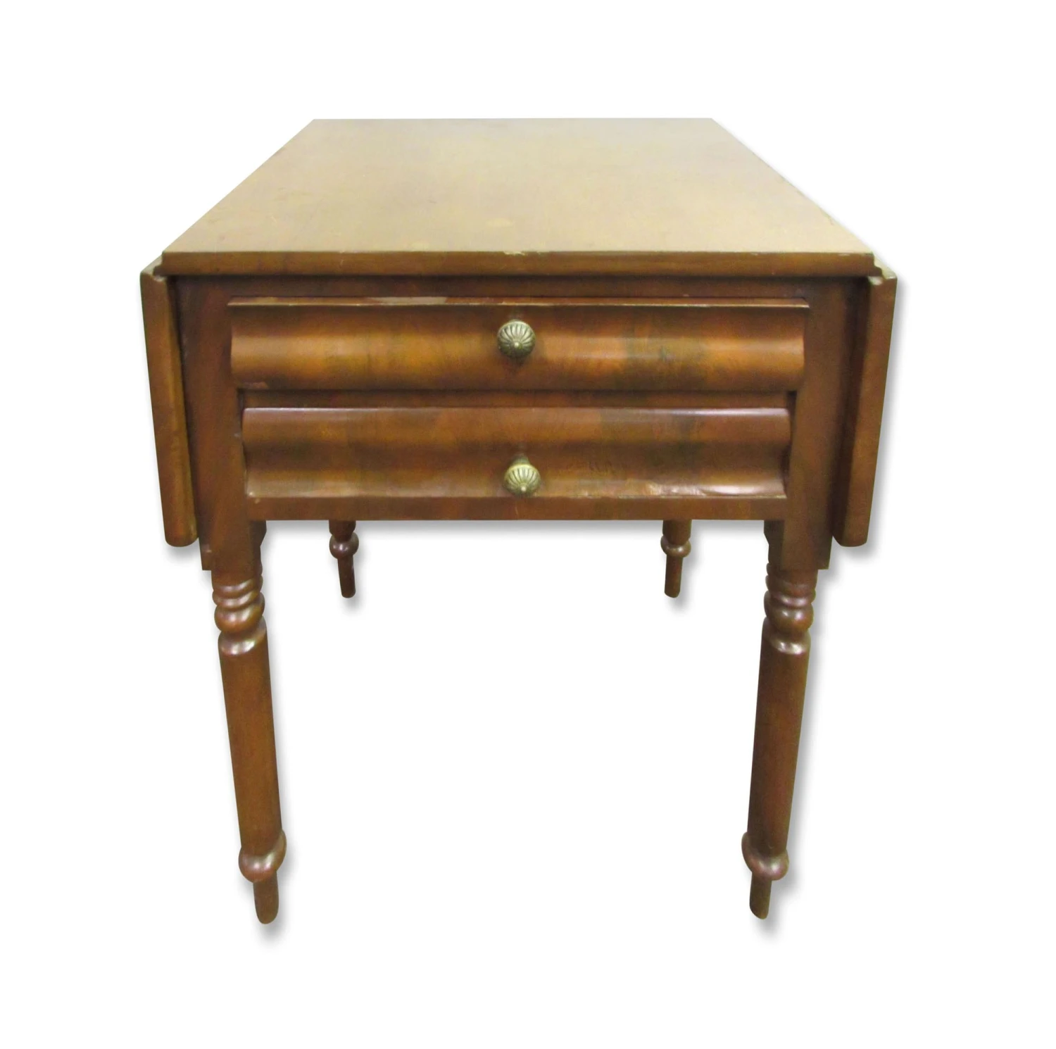 Traditional Walnut 2 Drawers 2 Top Extensions End Table 3 Traditional Walnut 2 Drawers 2 Top Extensions End Table