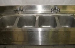 Reclaimed 8 Ft. Four Bay Stainless Steel Bar Sink -OGT Sale Store m215454 05