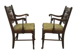 Pair Of Victorian Solid Wood Spindle Back Arm Chairs -OGT Sale Store m215494 04