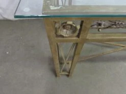 Vintage 6.5 Ft. Glass Top Wrought Iron Counter Height Table 16 Vintage 6.5 Ft. Glass Top Wrought Iron Counter Height Table -OGT Sale Store m215557 04