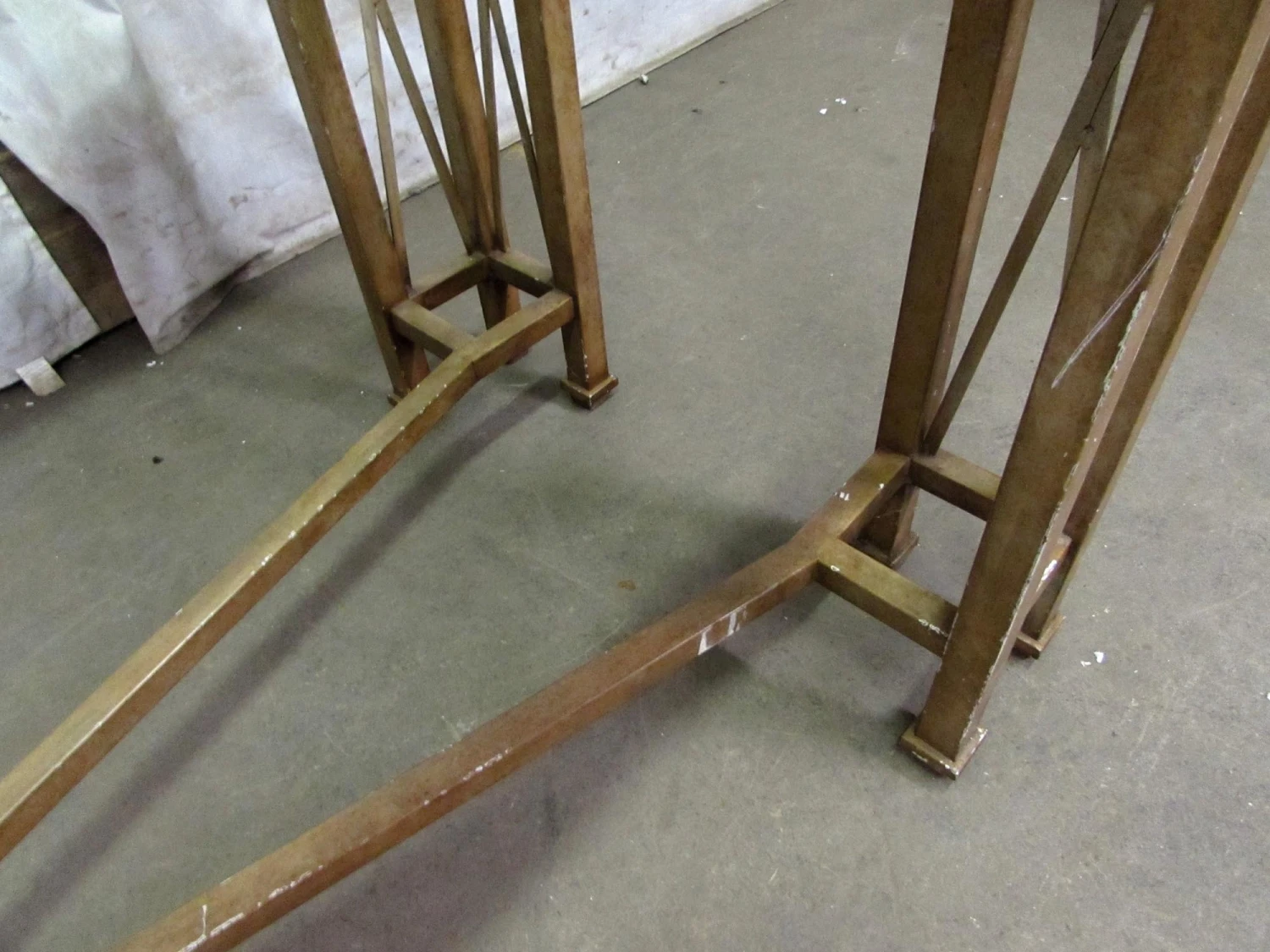 Vintage 6.5 Ft. Glass Top Wrought Iron Counter Height Table 7 Vintage 6.5 Ft. Glass Top Wrought Iron Counter Height Table - Image 5