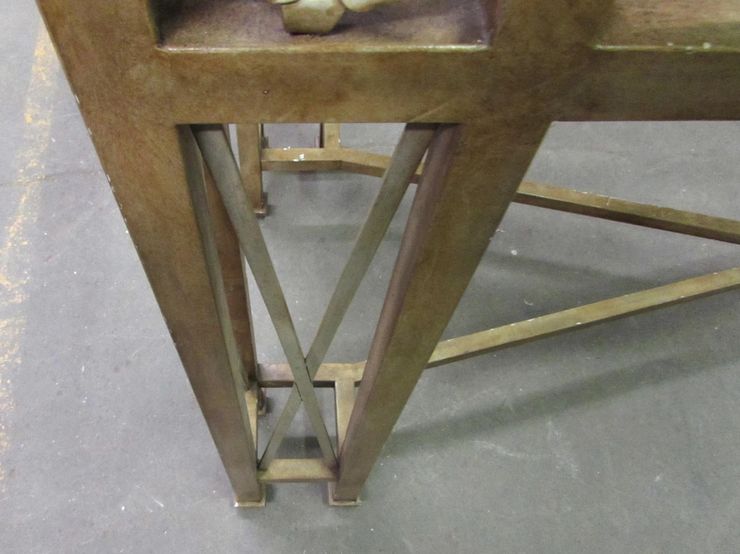 Vintage 6.5 Ft. Glass Top Wrought Iron Counter Height Table 11 Vintage 6.5 Ft. Glass Top Wrought Iron Counter Height Table - Image 9