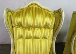 Pair Of Yellow Velvet French Provincial Parlor Chairs 20 Pair Of Yellow Velvet French Provincial Parlor Chairs -OGT Sale Store m215638 04