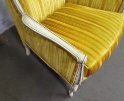 Pair Of Yellow Velvet French Provincial Parlor Chairs 22 Pair Of Yellow Velvet French Provincial Parlor Chairs -OGT Sale Store m215638 06