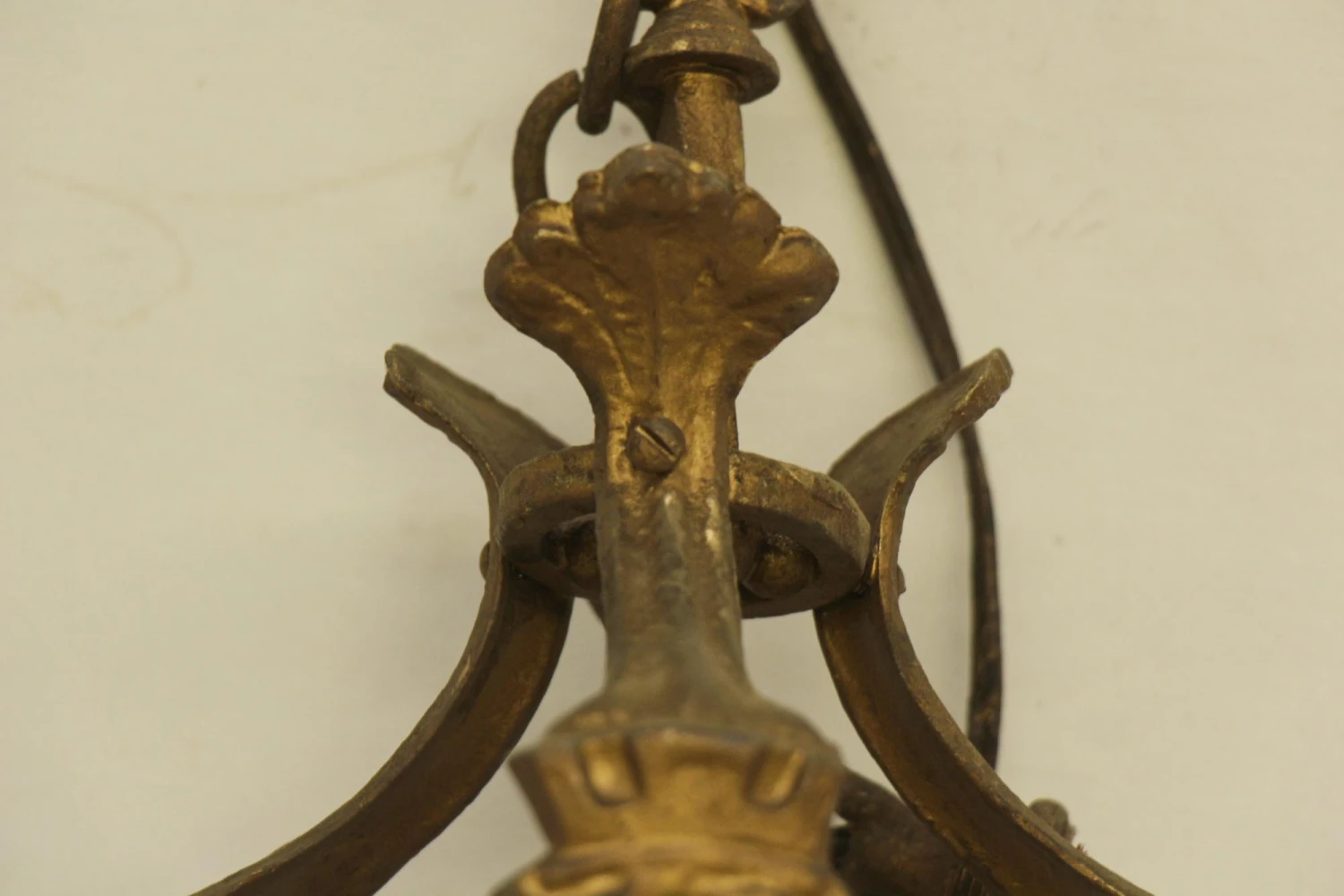 Antique Victorian Figural Bronze 3 Light Chandelier 7 Antique Victorian Figural Bronze 3 Light Chandelier - Image 5