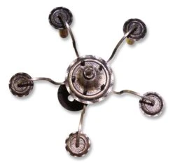 Antique 5 Arm Hammered Arts & Crafts Chandelier 21 Antique 5 Arm Hammered Arts & Crafts Chandelier -OGT Sale Store m216034 10