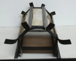 Pair Of Vintage Modern Stained Glass Iron Wall Sconces 18 Pair Of Vintage Modern Stained Glass Iron Wall Sconces -OGT Sale Store m216038 08