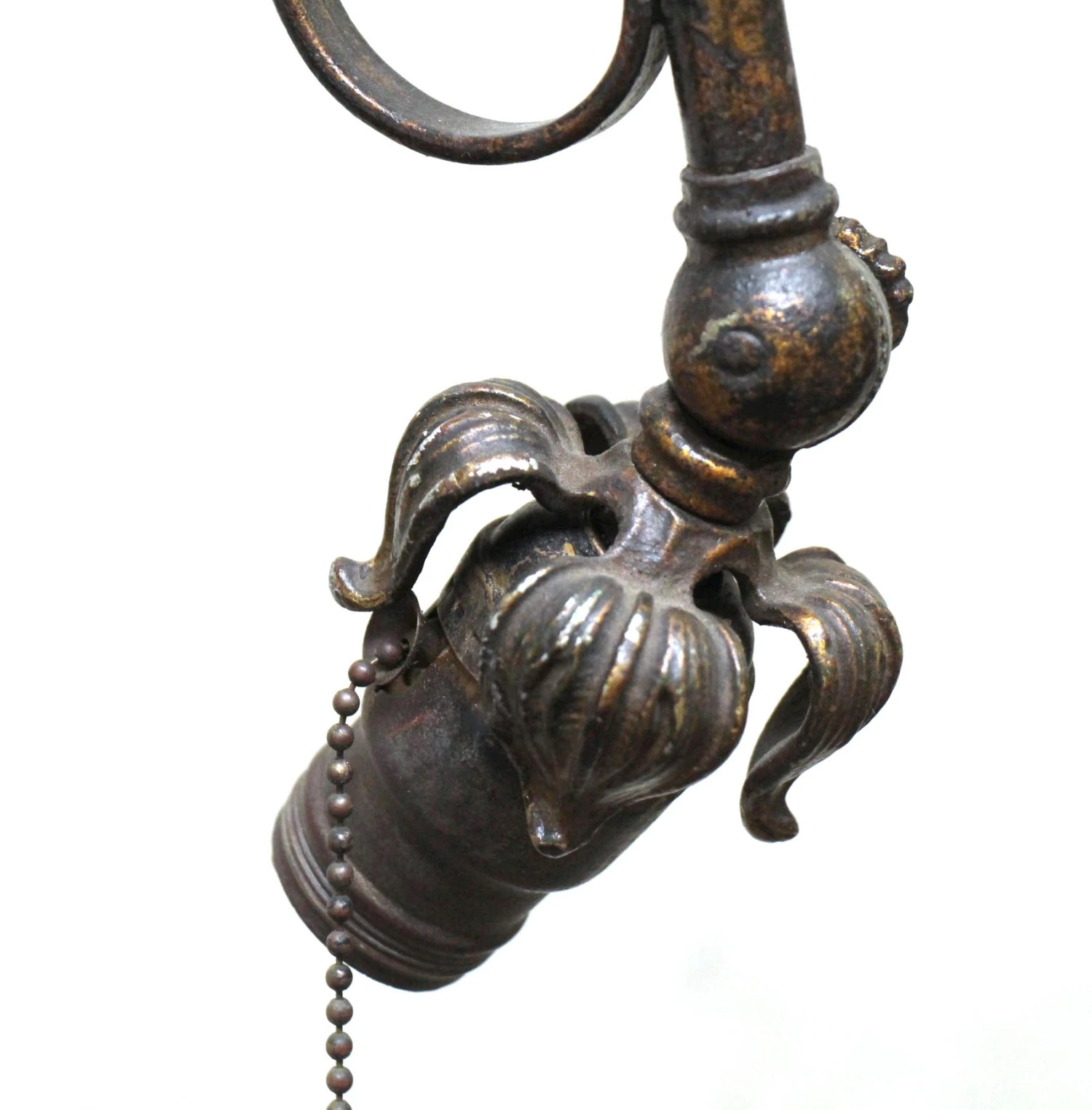 Early 20th Century Black Wrought Iron Lamp 8 Early 20th Century Black Wrought Iron Lamp - Image 6