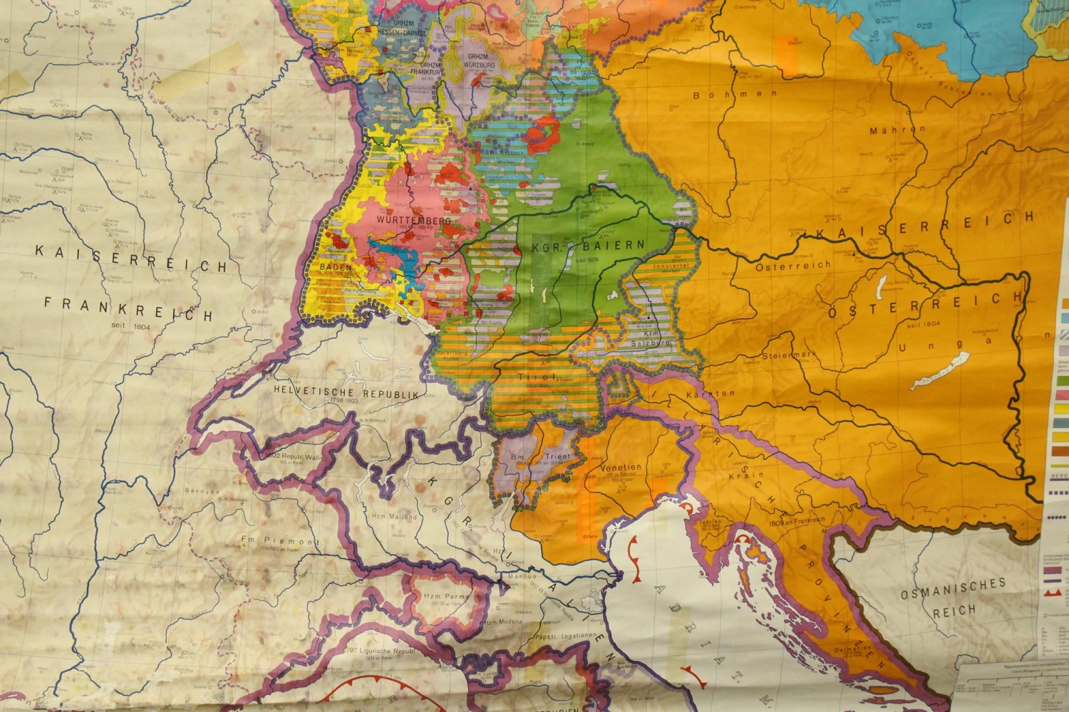 Antique Deutschland Germany Wall School Map 7 Antique Deutschland Germany Wall School Map - Image 5