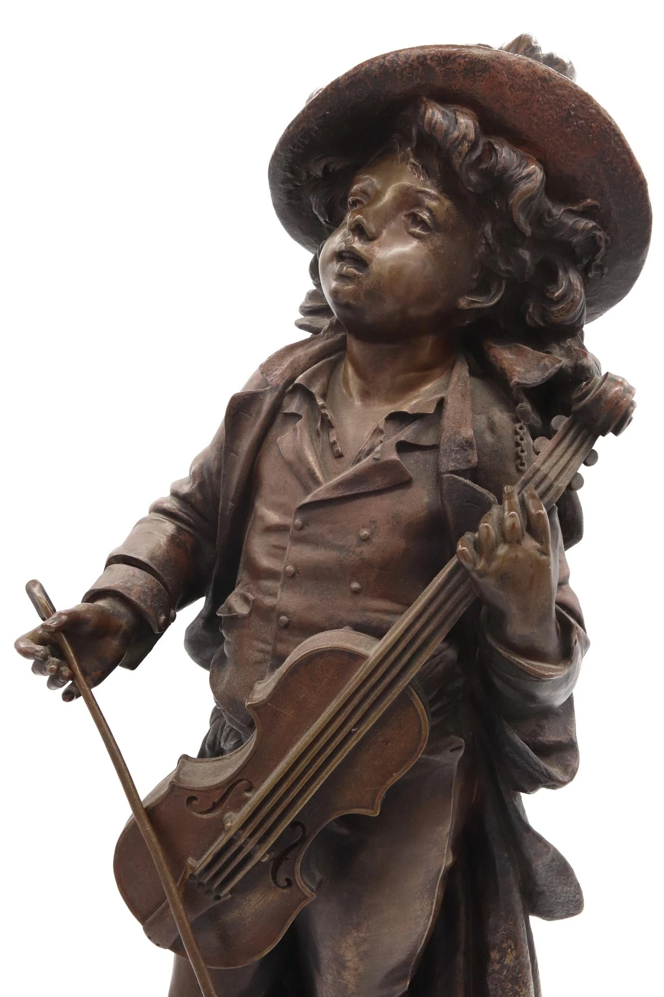 19th Century Violin Player In Bronze By Adolph Maubach 8 19th Century Violin Player In Bronze By Adolph Maubach - Image 6