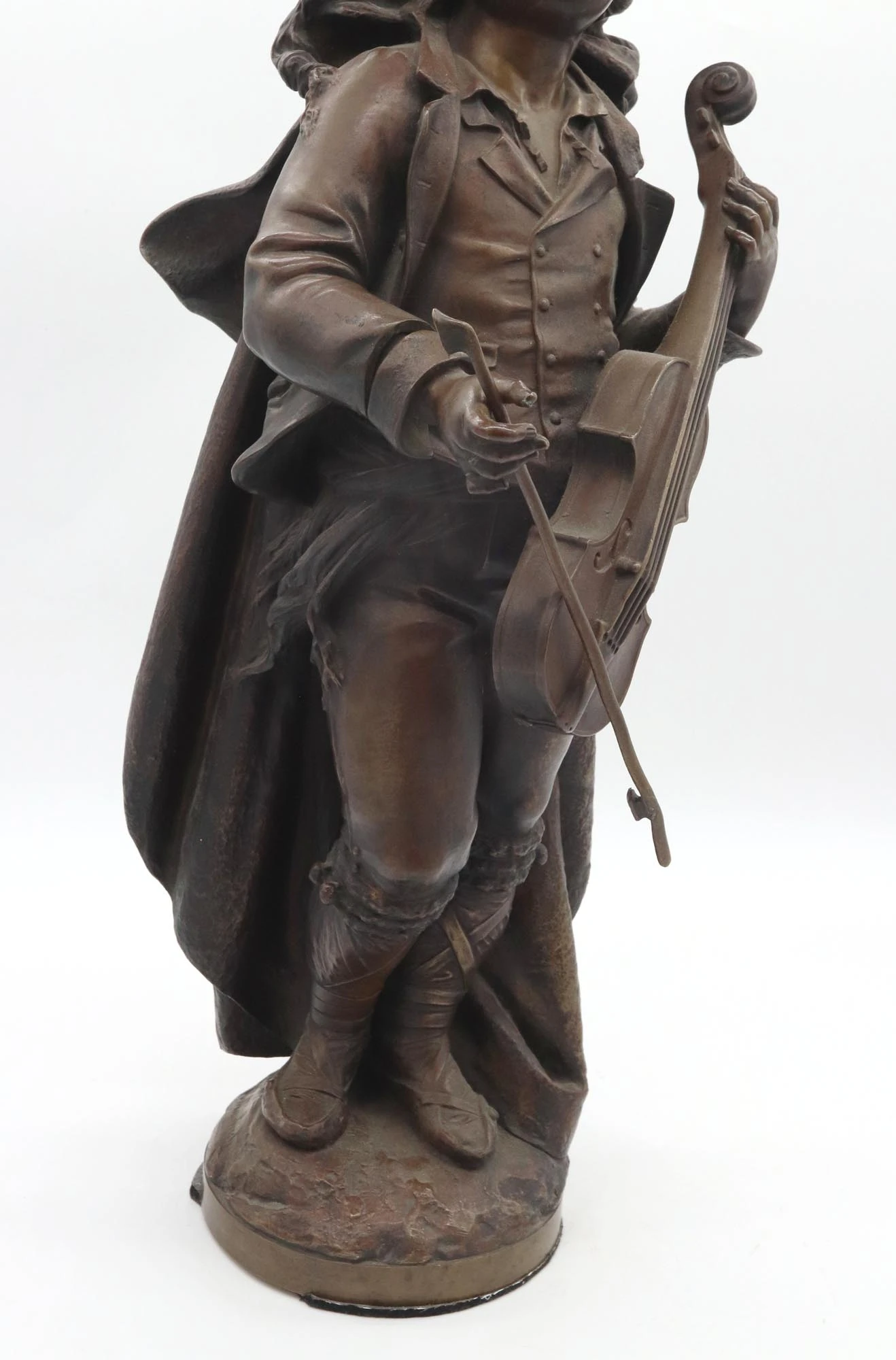 19th Century Violin Player In Bronze By Adolph Maubach 13 19th Century Violin Player In Bronze By Adolph Maubach - Image 11
