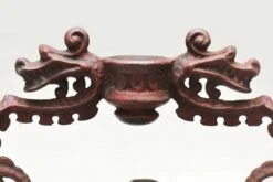 Art Deco Red Painted Iron Dragon Standing Ashtray 13 Art Deco Red Painted Iron Dragon Standing Ashtray -OGT Sale Store m217481 05