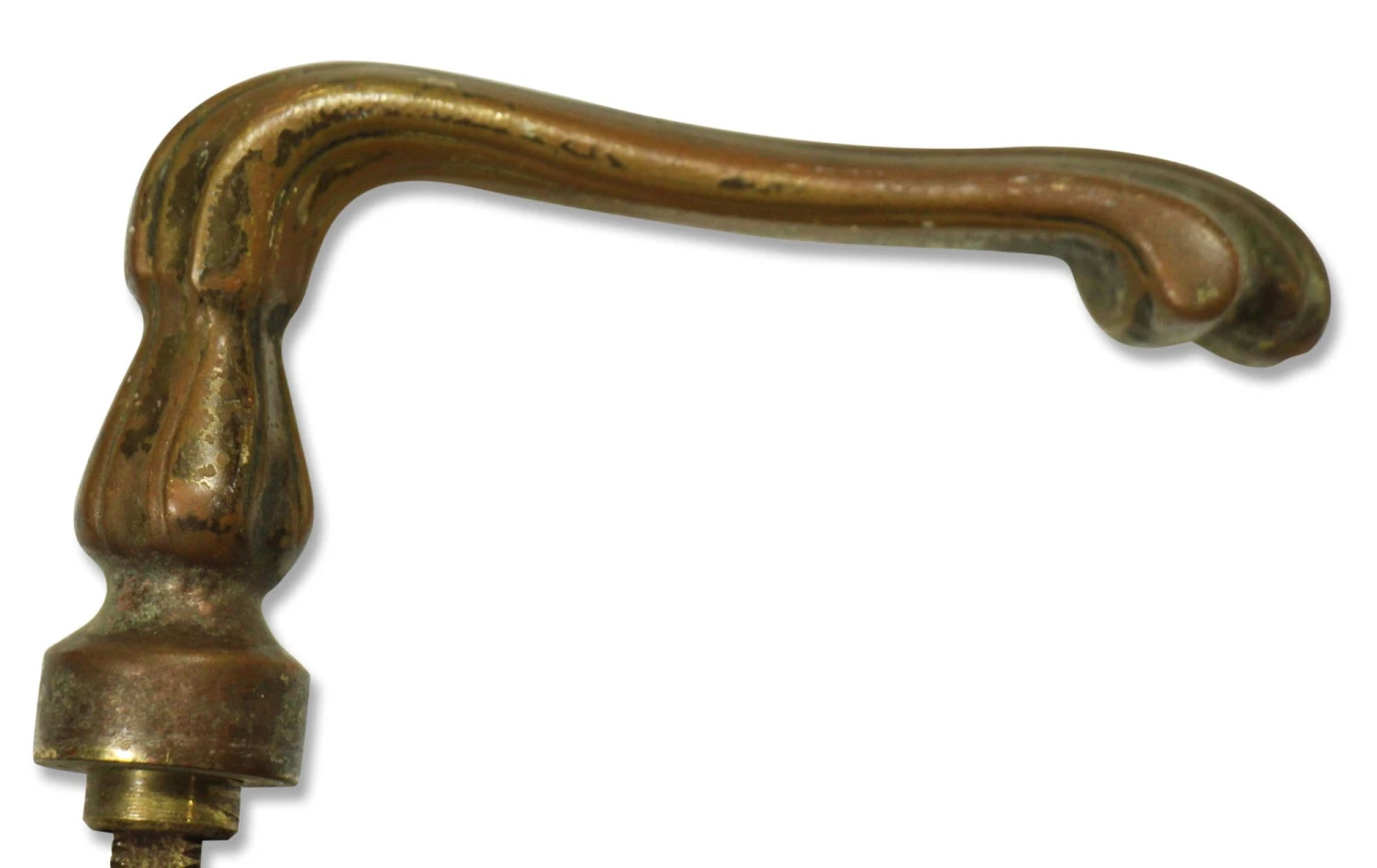 Antique Neoclassical Brass Lever Passage Door Knob Set 8 Antique Neoclassical Brass Lever Passage Door Knob Set - Image 6