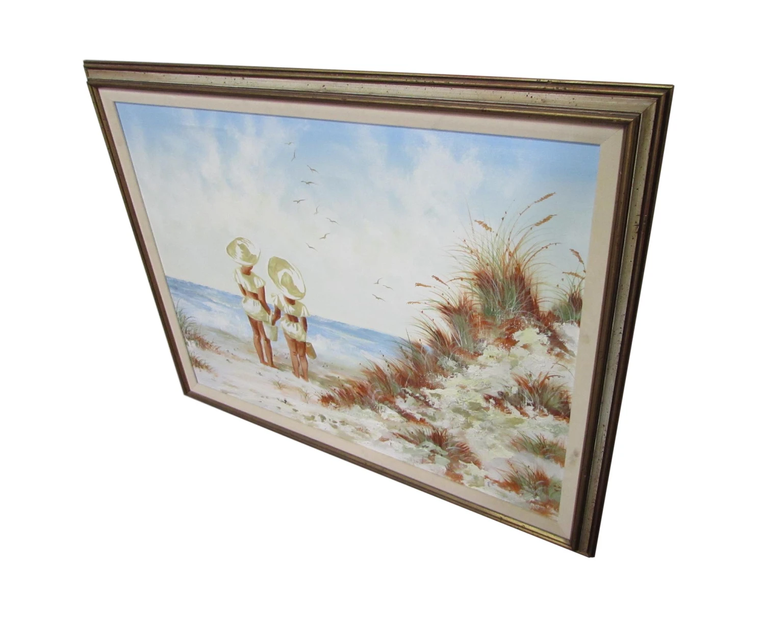 Thomas Pell Framed Canvas Beach Oil Painting 8 Thomas Pell Framed Canvas Beach Oil Painting - Image 6