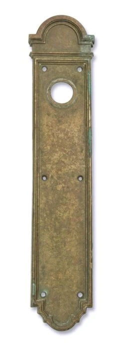 Pair Of 16.875 In. Russwin Bronze Door Push Plates With Lock Insert 15 Pair Of 16.875 In. Russwin Bronze Door Push Plates With Lock Insert -OGT Sale Store m218115 07