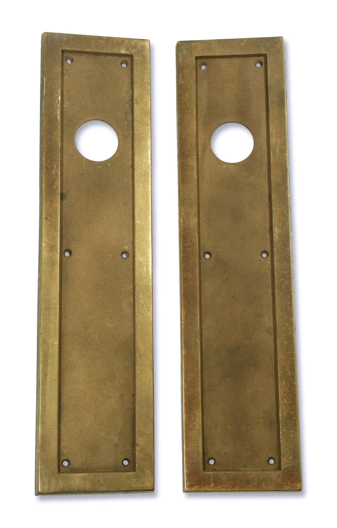 Pair Of 16 In. Bronze Corbin Door Push Plates 8 Pair Of 16 In. Bronze Corbin Door Push Plates - Image 6
