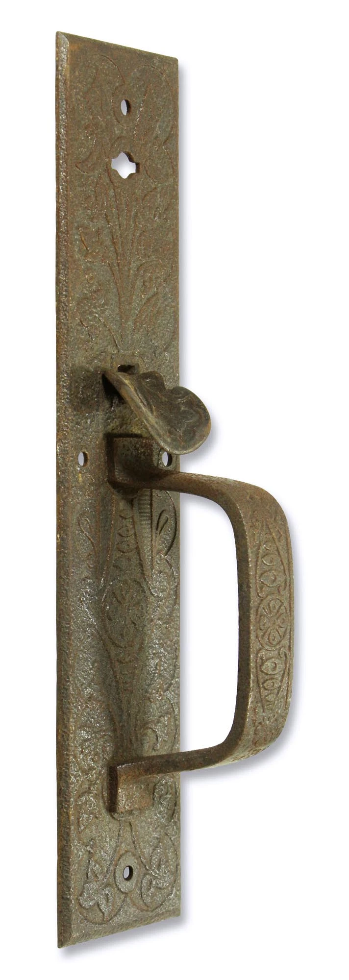 Antique Cast Iron 12.25 In. Aesthetic Door Pull 9 Antique Cast Iron 12.25 In. Aesthetic Door Pull - Image 7