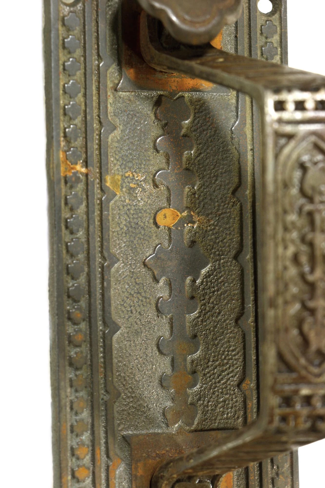 Antique 13 In. Aesthetic Cast Iron Door Pull 6 Antique 13 In. Aesthetic Cast Iron Door Pull - Image 4