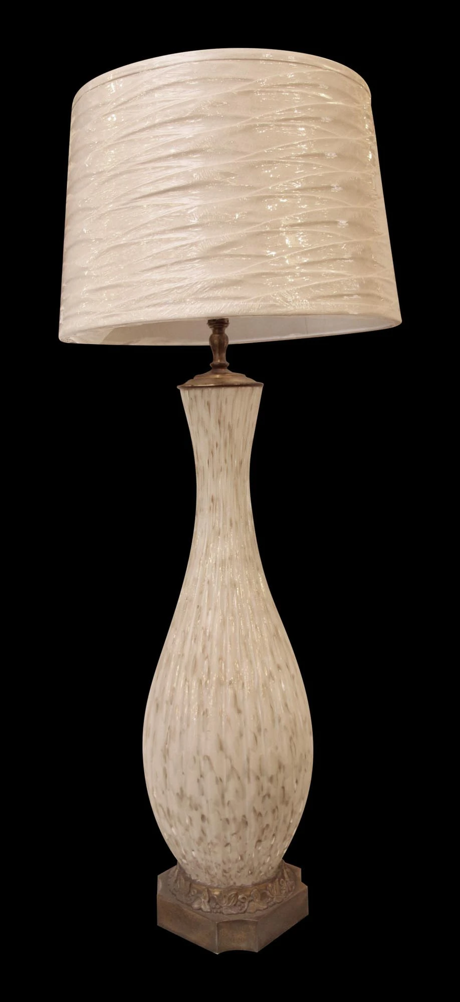 1950s Murano Tan Glass Table Lamp 9 1950s Murano Tan Glass Table Lamp - Image 7