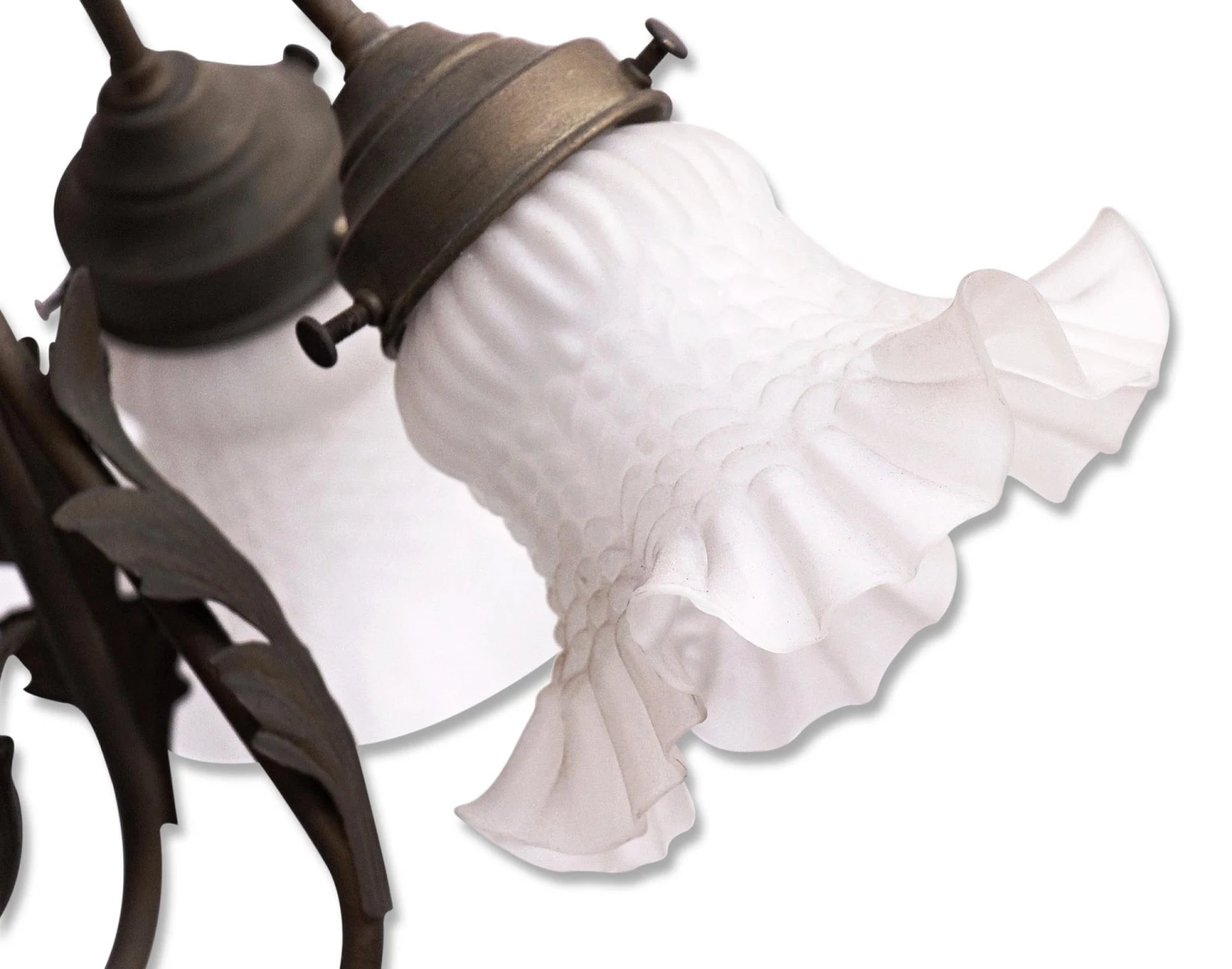 Victorian Figural 5 Frosted Shades Table Lamp 6 Victorian Figural 5 Frosted Shades Table Lamp - Image 4