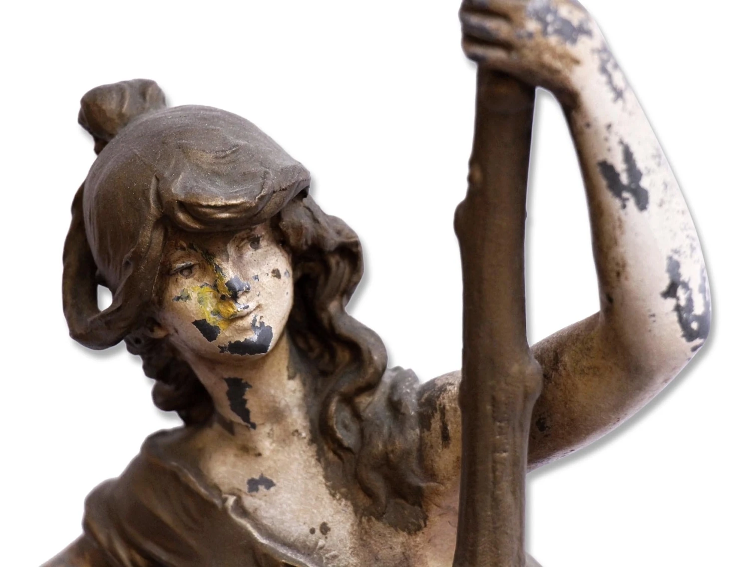 Victorian Figural 5 Frosted Shades Table Lamp 8 Victorian Figural 5 Frosted Shades Table Lamp - Image 6