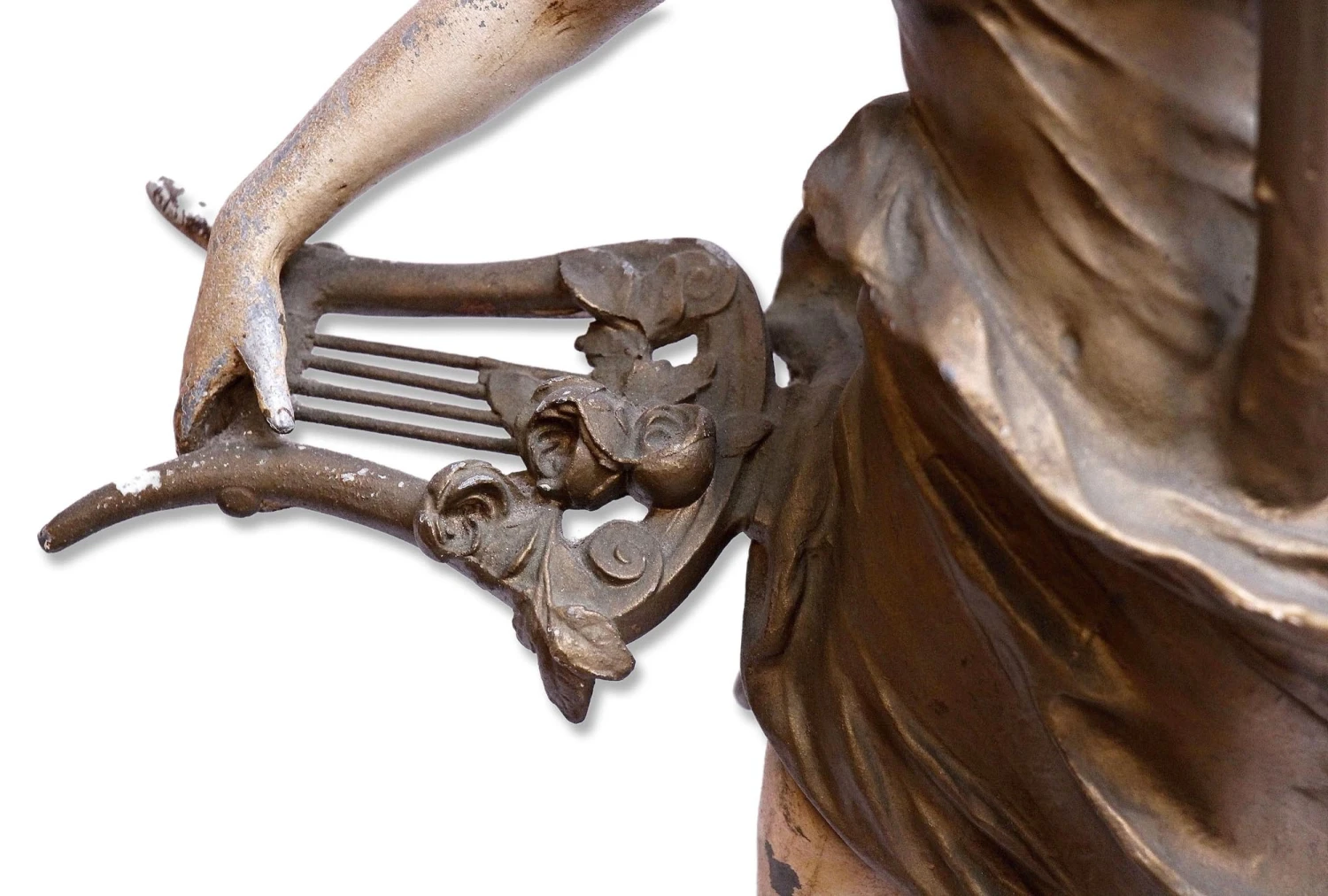 Victorian Figural 5 Frosted Shades Table Lamp 9 Victorian Figural 5 Frosted Shades Table Lamp - Image 7