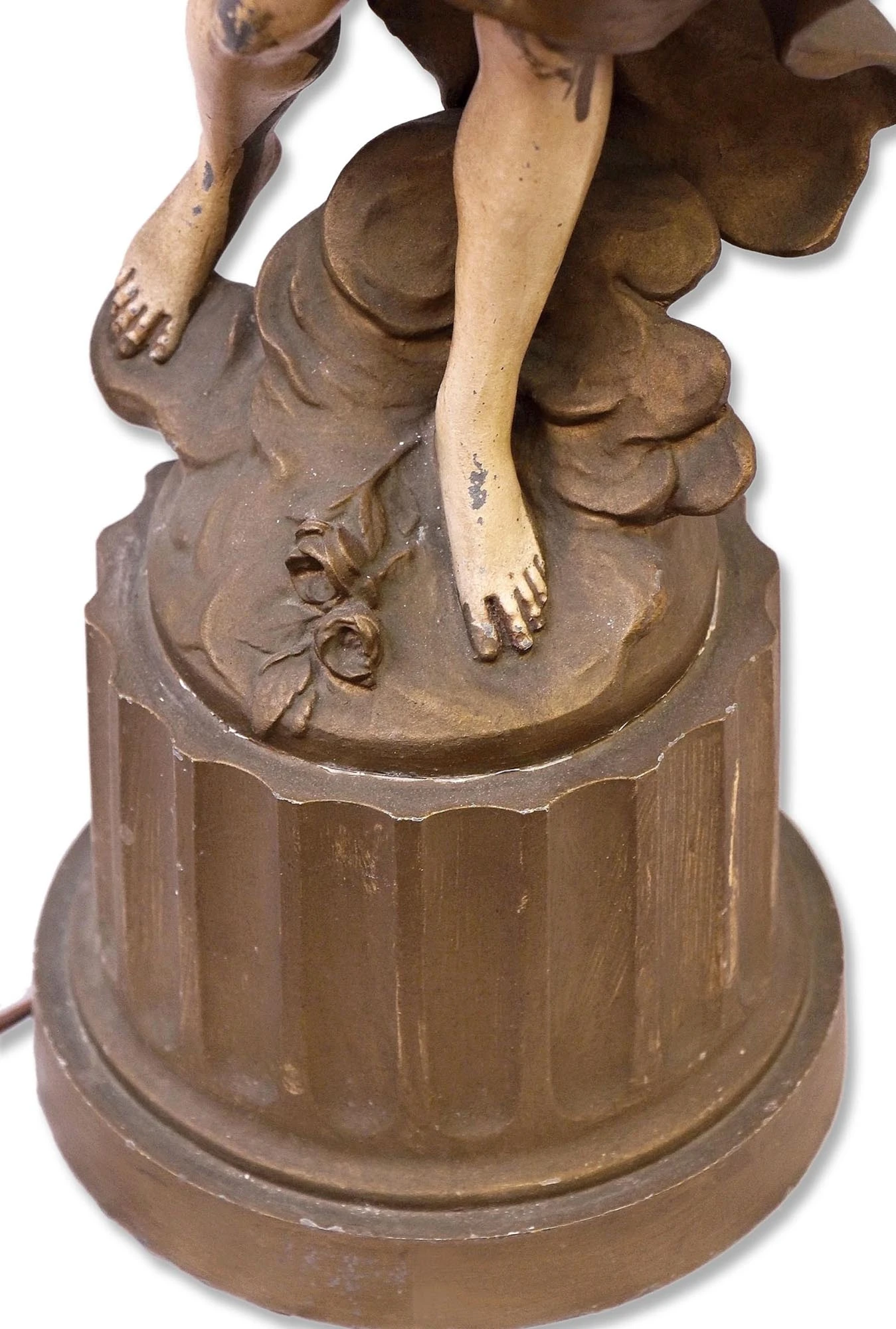 Victorian Figural 5 Frosted Shades Table Lamp 10 Victorian Figural 5 Frosted Shades Table Lamp - Image 8