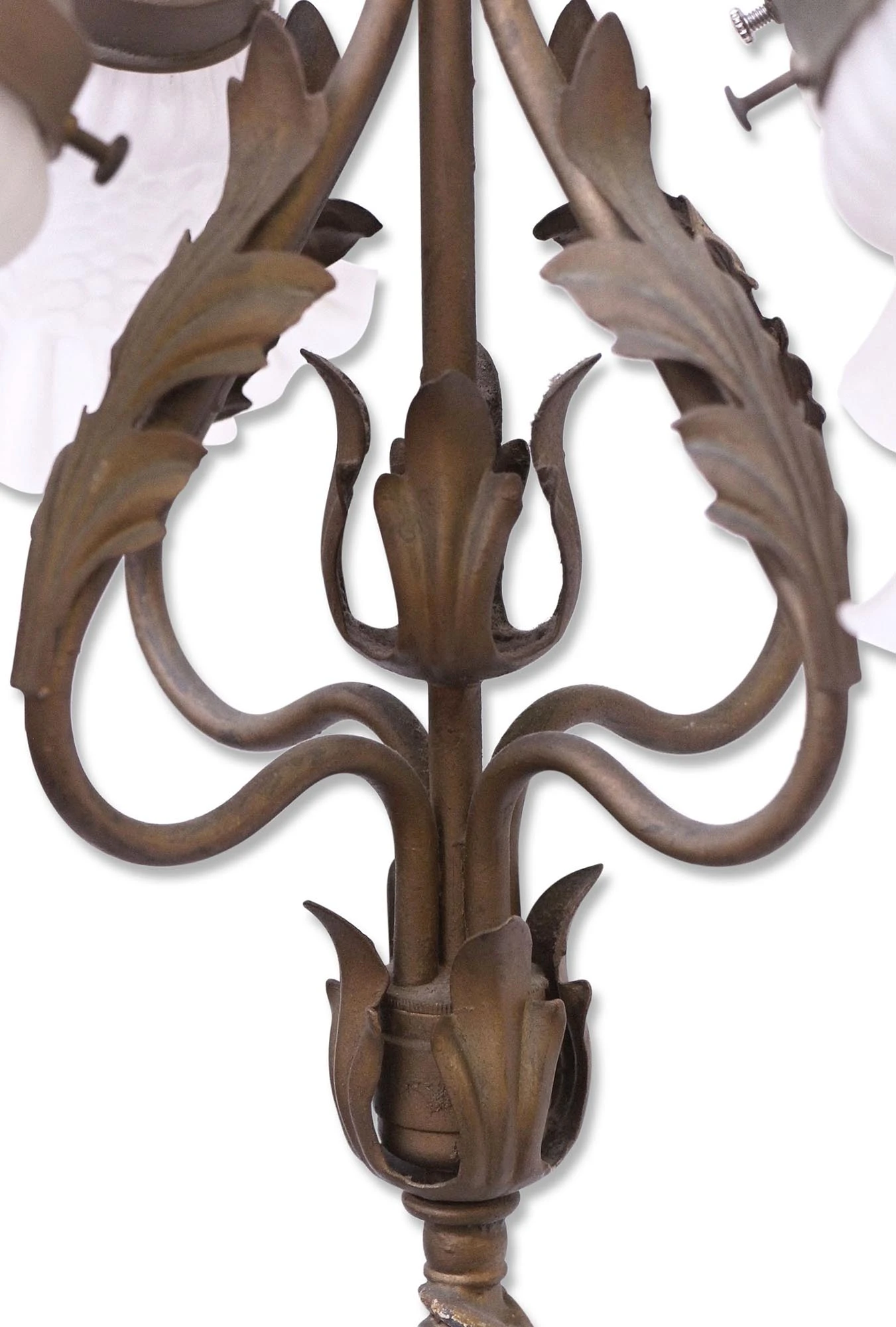 Victorian Figural 5 Frosted Shades Table Lamp 11 Victorian Figural 5 Frosted Shades Table Lamp - Image 9