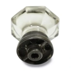Antique Octagon Clear Mercury Bullet Glass Door Knob -OGT Sale Store m218376 05