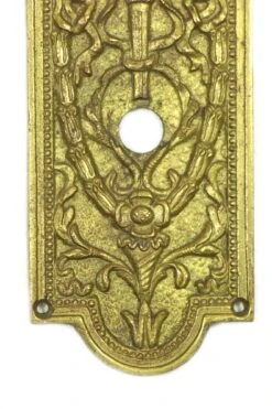 Highly Ornate Brass 10.25 In. Entry Door Back Plate -OGT Sale Store m218443 04