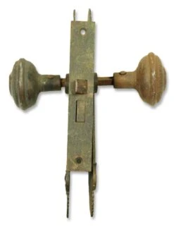 Antique 1920s Penn Cast Iron Yucca Door Knob Set 9 Antique 1920s Penn Cast Iron Yucca Door Knob Set -OGT Sale Store m218501 04