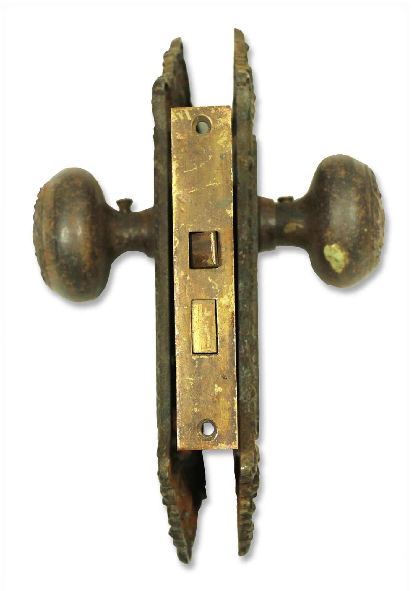 R&E Cast Iron Ornate Chatham Door Knob Set With Mortise Lock 6 R&E Cast Iron Ornate Chatham Door Knob Set With Mortise Lock - Image 4