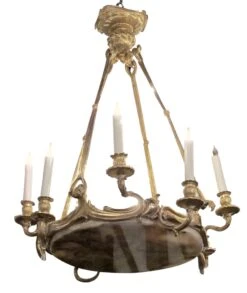 Antique French Gilt Bronze & Marble Chandelier 10 Antique French Gilt Bronze & Marble Chandelier -OGT Sale Store m218641 04