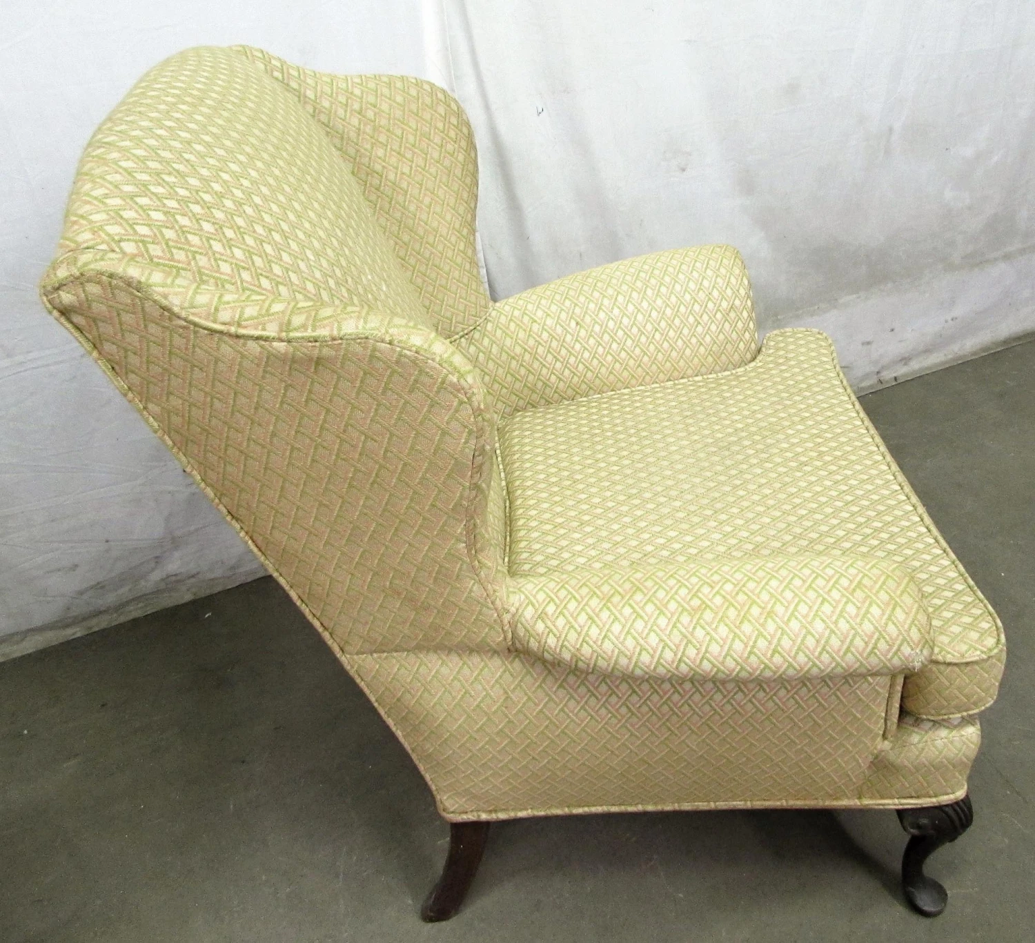 Pair Of Vintage Cream Colored Accent Arm Chairs 8 Pair Of Vintage Cream Colored Accent Arm Chairs - Image 6